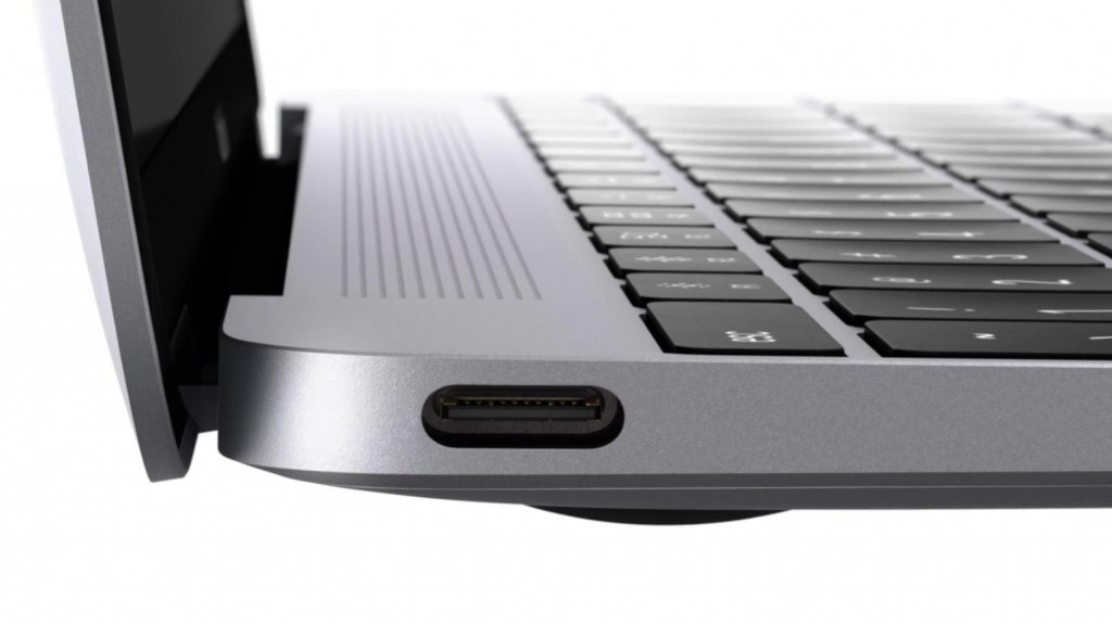 The USB-C port on the new MacBook