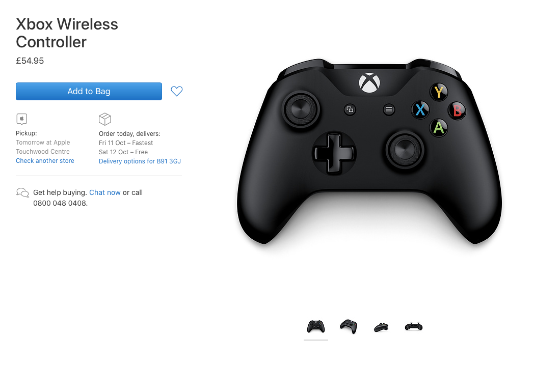 Xbox Wireless Controller on apple.com